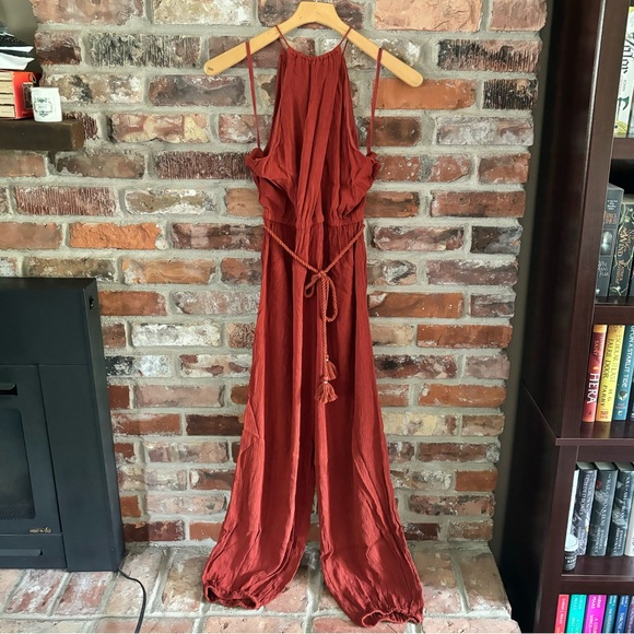 Elevenses Anthropologie Orange Jumpsuit - Picture 3 of 10